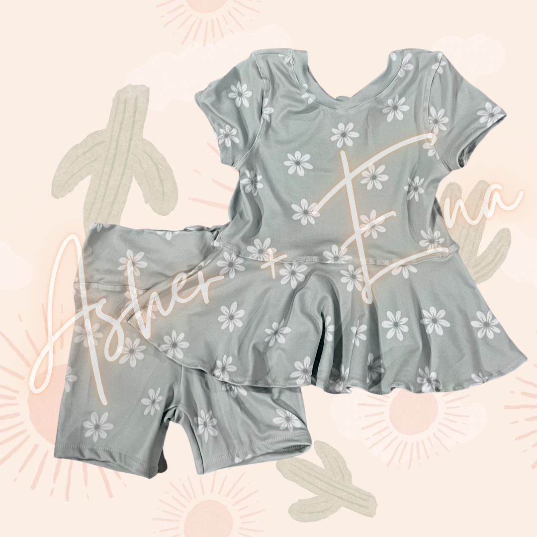 Alivia Peplum Tunic & Hazel Bike Shorts Set