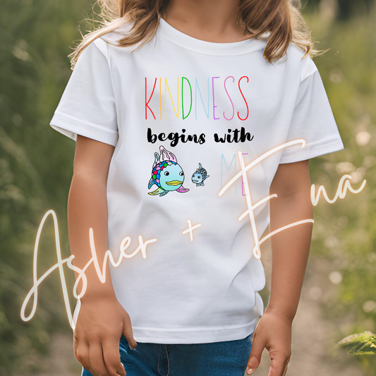 Kind Rainbow Fish Tee or Hoodie