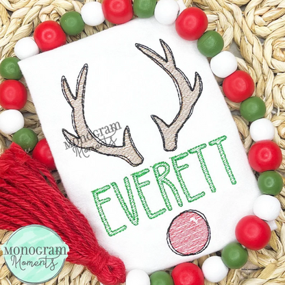 Embroidered Reindeer Antlers (Boy Version)