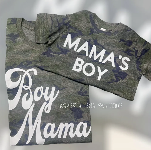 Camo Boy Mama Tee