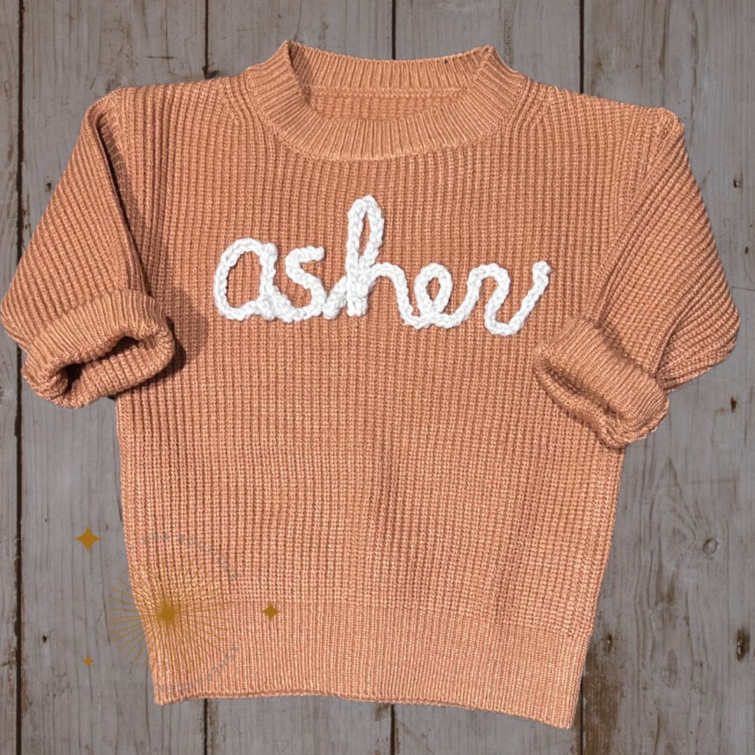 Crocheted Name Sweater