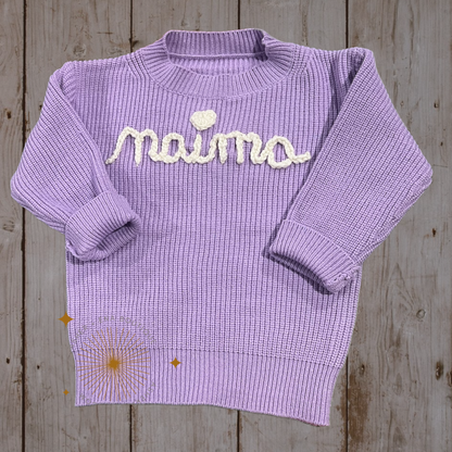 Crocheted Name Sweater