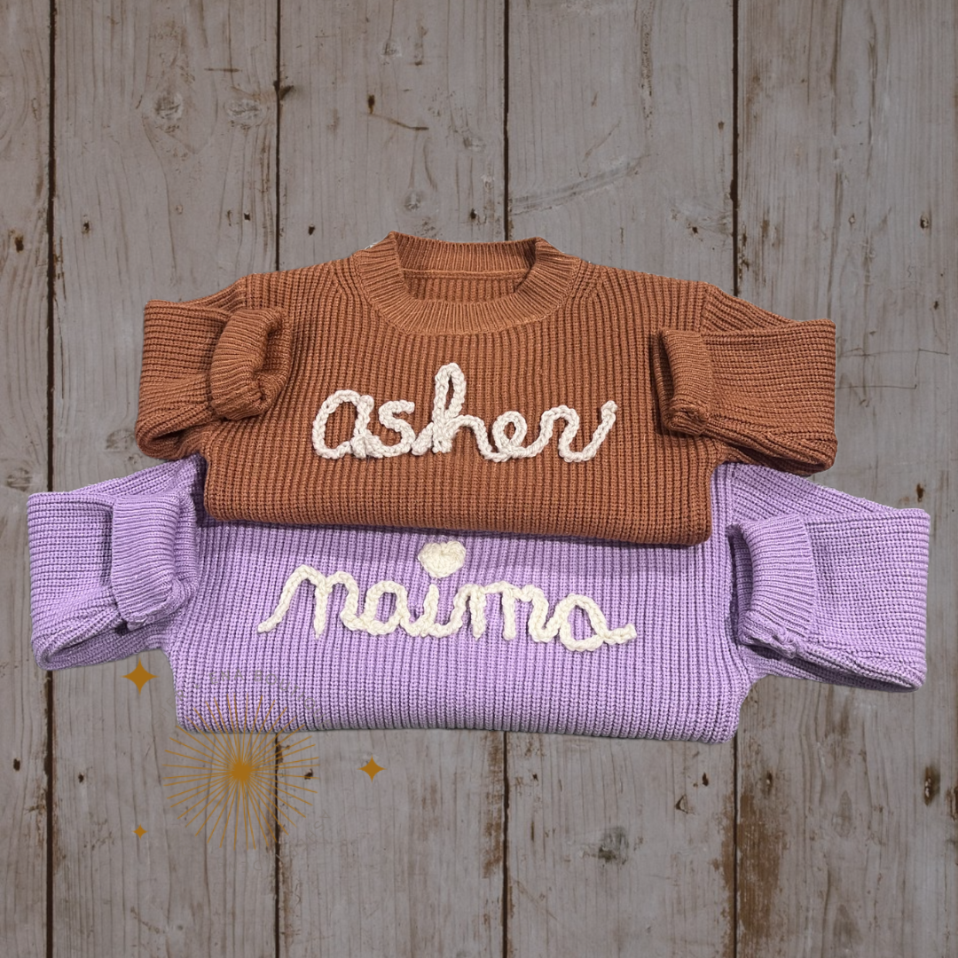 Crocheted Name Sweater