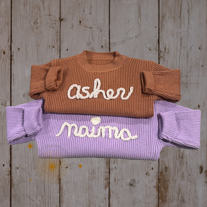 Crocheted Name Sweater